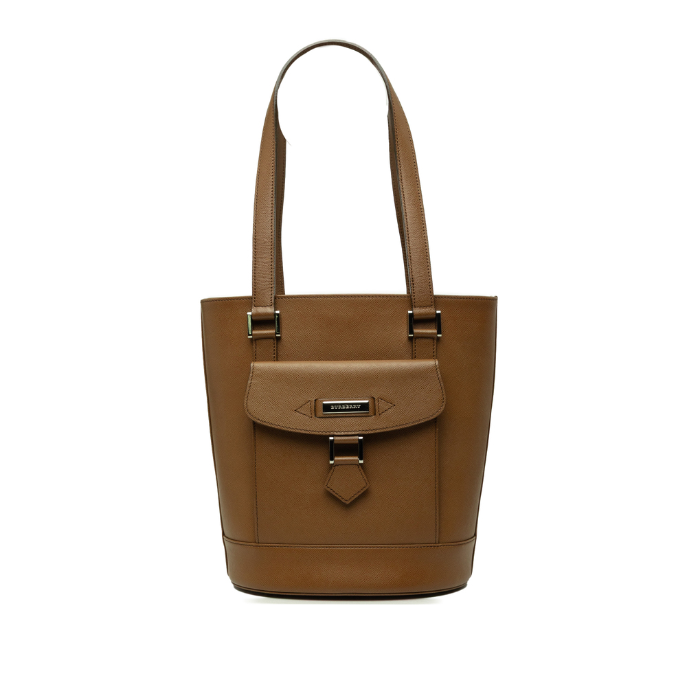 Pre-Loved Burberry Leather Bucket Bag